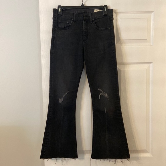 Rag & Bone Jean size 26 inseam 26” flare waist 26” rip jean please see all photo - Picture 1 of 12